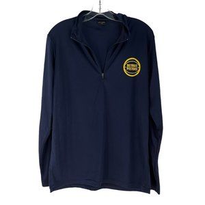 Coyote Detroit Pistons Michigan NBA Navy Blue Quarter Zip Pullover Small